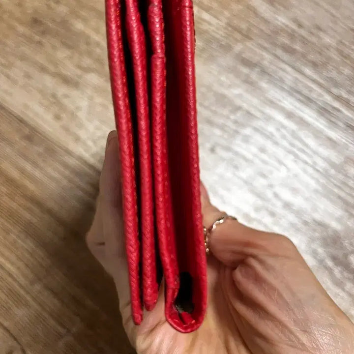 [BUNJANG] Daks Red Check Long Wallet / 닥스 레드 체크 장지갑