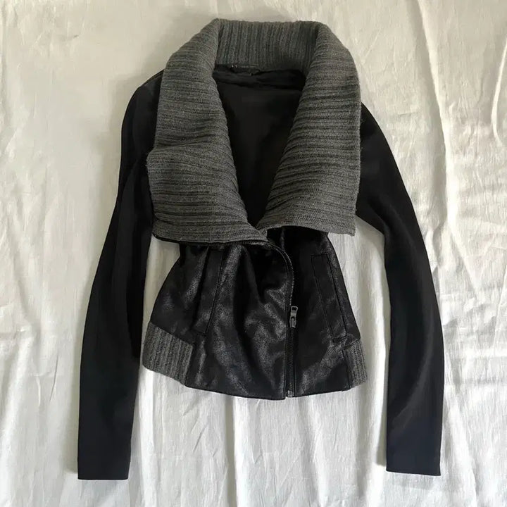 [BUNJANG] A/X Drape High Neck Zip-up Top / A/X 드레이프 하이넥 집업