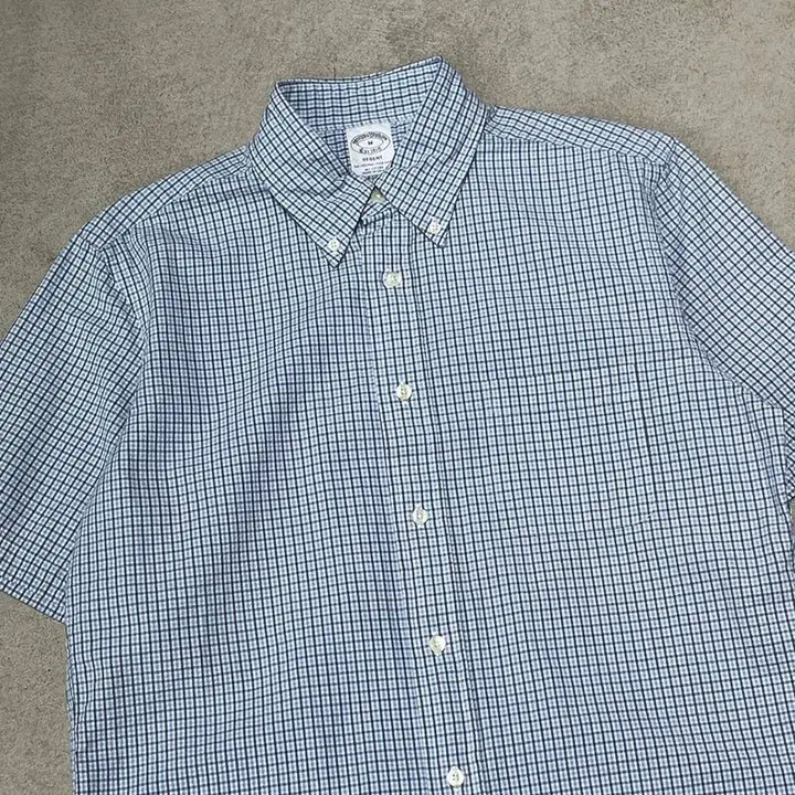 [BUNJANG] Brooks Brothers Checkered Half Shirt / 브룩스브라더스 체크 하프셔츠 s10868