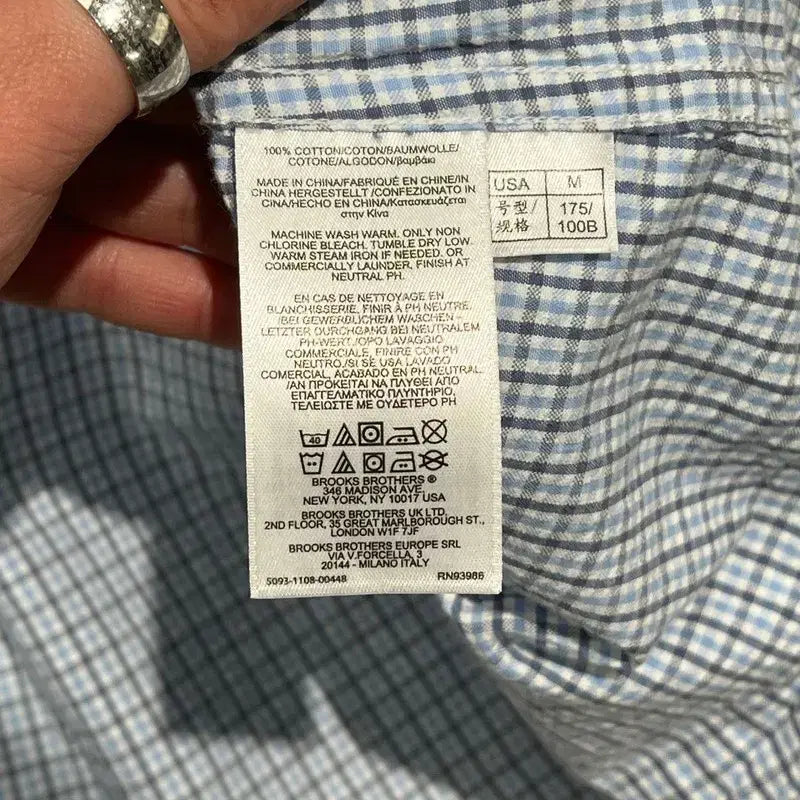 [BUNJANG] Brooks Brothers Checkered Half Shirt / 브룩스브라더스 체크 하프셔츠 s10868