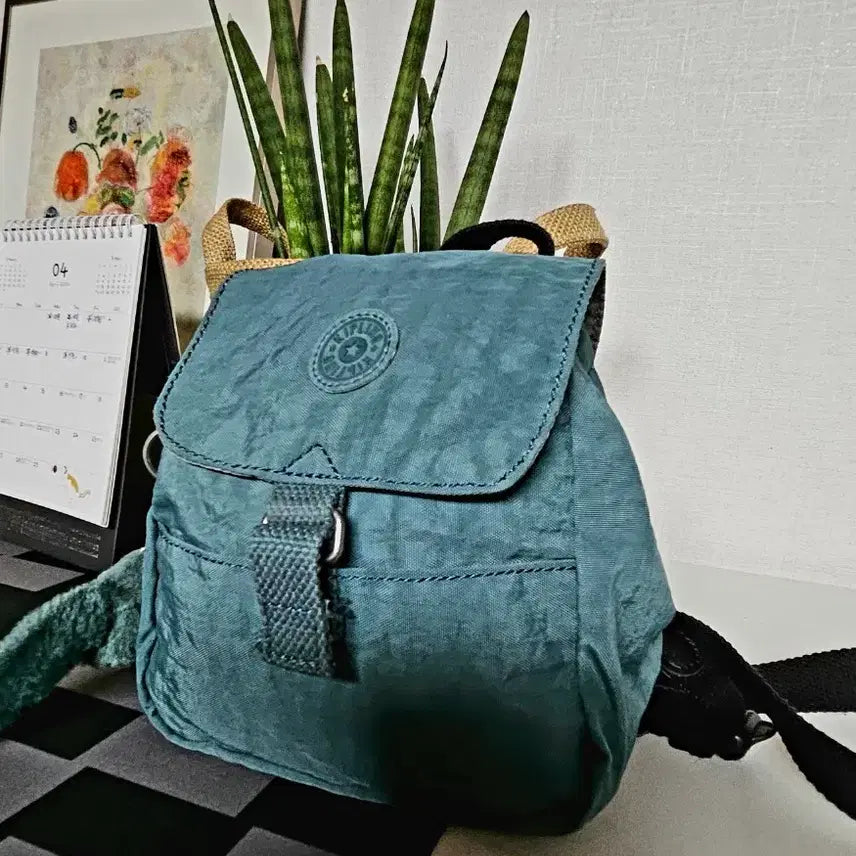 [BUNJANG] Kipling Backpack Turquoise 16x18cm / 키플링 백팩 (청록색 16*18cm) / 새상품