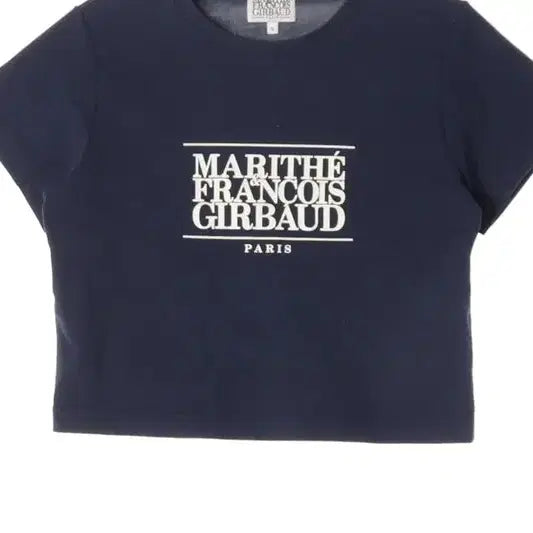 [BUNJANG] Marithe Francois Girbaud Navy Logo Crop T-shirt (S) / 마리떼 프랑소와 저버 네이비 로고 크롭 티 S