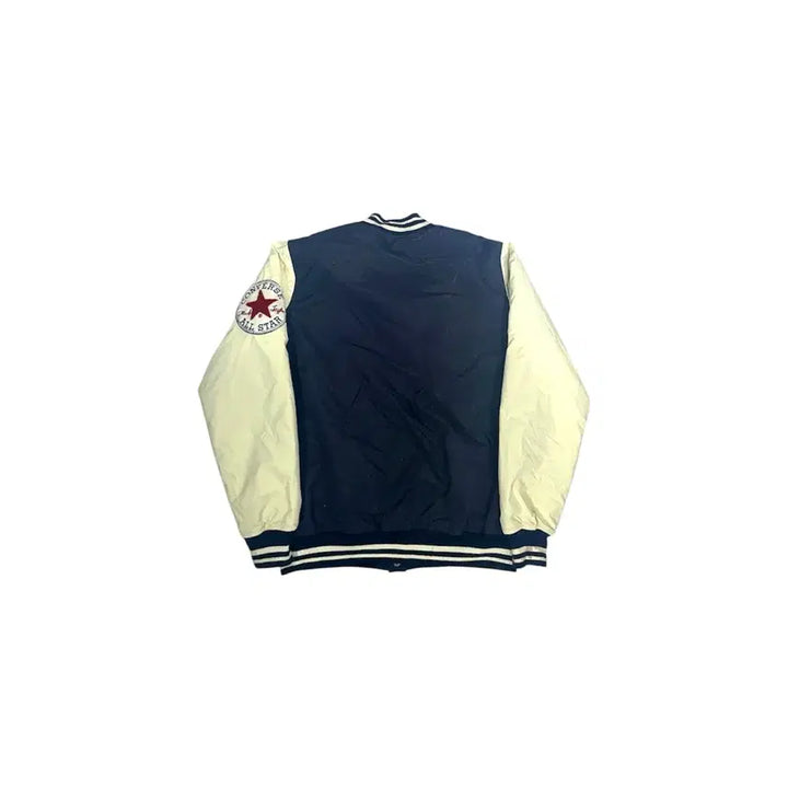 [BUNJANG] Converse Navy Old School Quilted Varsity Jacket / 컨버스 네이비 올드스쿨 누빔 바시티 자켓 스타디움 점퍼 M