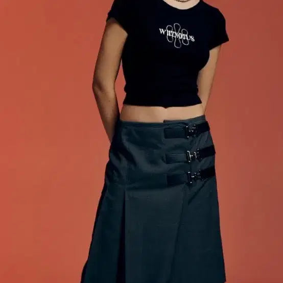 [BUNJANG] whynotus Buckle Midi Skirt / 와이낫어스 whynotus 버클 미디 스커트