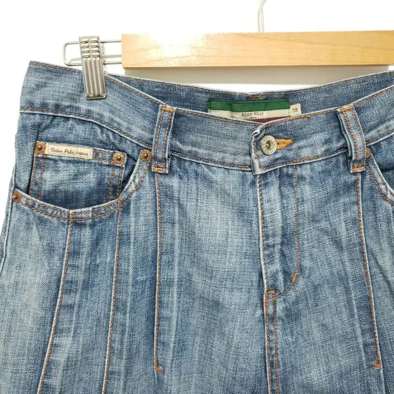 [BUNJANG] Beanpole Denim Pleated Skirt / 빈폴 데님 플리츠 스커트 73_S1555