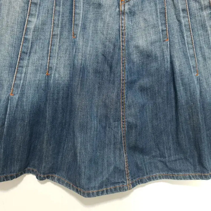 [BUNJANG] Beanpole Denim Pleated Skirt / 빈폴 데님 플리츠 스커트 73_S1555