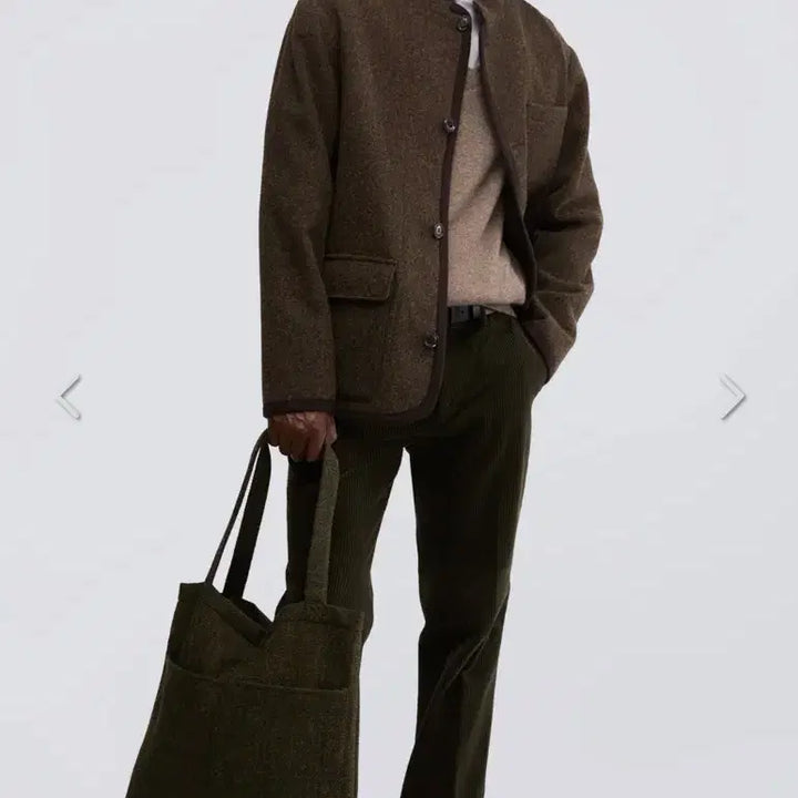 [BUNJANG] Aspesi Harris Tweed Wool Tote Bag / 아스페시 해리스 트위드 울 토트백