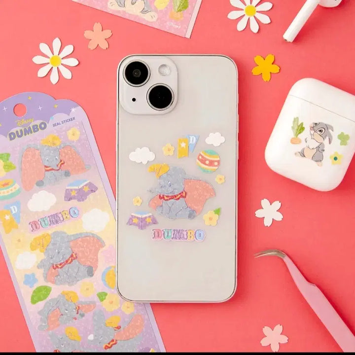 [BUNJANG] Disney Dumbo Transparent Keyring + Sticker / 디즈니 투명 덤보 키링+ 스티커