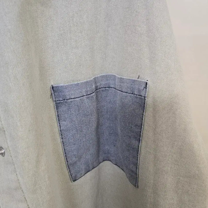 [BUNJANG] OPEN CLOSET Denim Color Block Shirt / OPEN CLOSET 청 데님 배색 남방