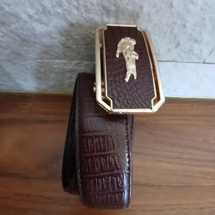 [BUNJANG] Lacoste Leather Automatic Buckle Belt / 26-4 라코스테 가죽 자동 버클 벨트