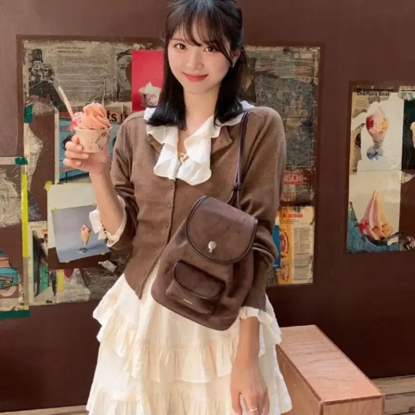 [BUNJANG] Stand Oil Ditto Backpack Chocolate Brown / 스탠드오일 디토 백팩 초코브라운