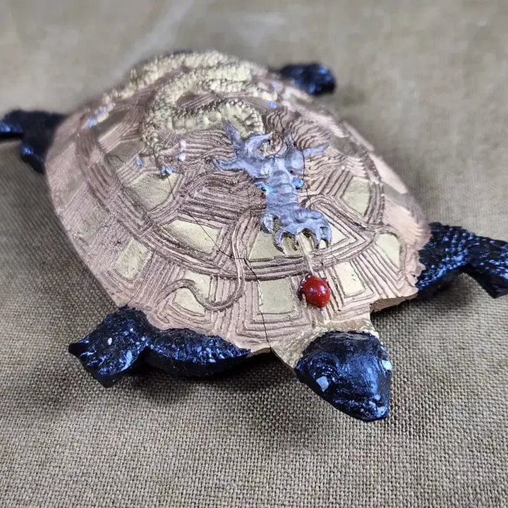 [BUNJANG] Chinese Ink Dragon Motif Turtleback Inkstone / 중국먹 거북등에 용문이 특징이다