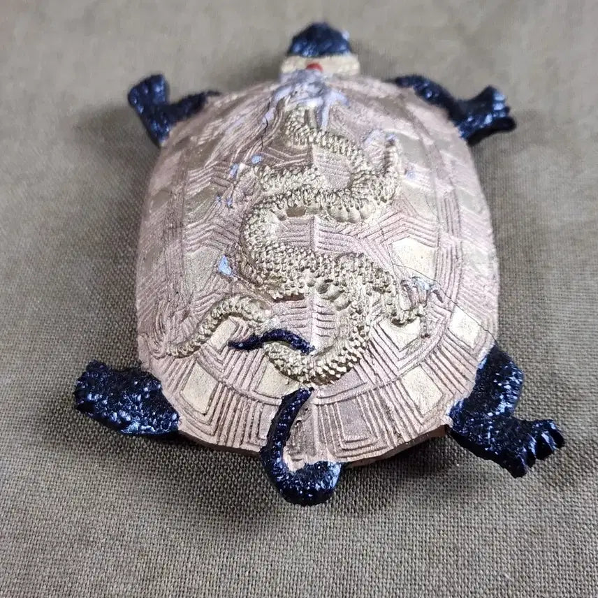 [BUNJANG] Chinese Ink Dragon Motif Turtleback Inkstone / 중국먹 거북등에 용문이 특징이다