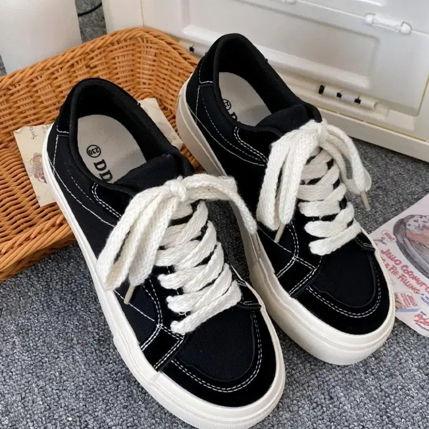 [BUNJANG] Comfortable Canvas Sneakers / 발편한 데일리 스니커즈