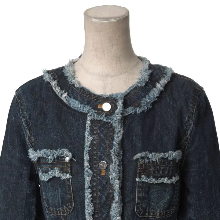 [BUNJANG] Courreges Distressed Denim Jacket / courreges distressed denim jacket