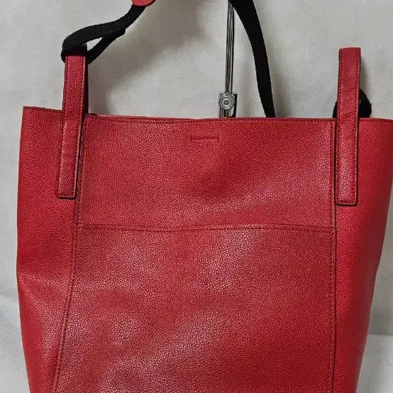 [BUNJANG] Beanpole Red Leather Tote Bag / 빈폴 레드 가죽 토트백 겸 숄더백
