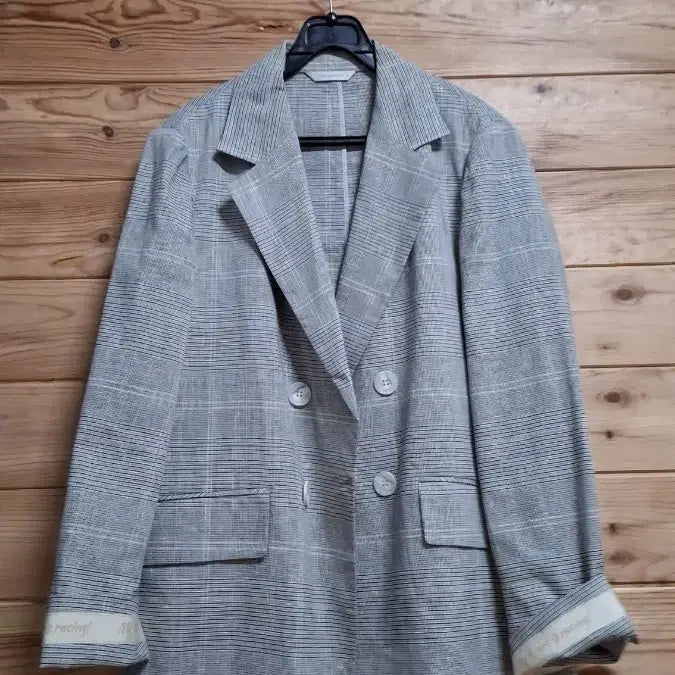 [BUNJANG] ME:SENSE Linen Check Double Jacket / ME:SENSE 린넨 체크 더블 자켓