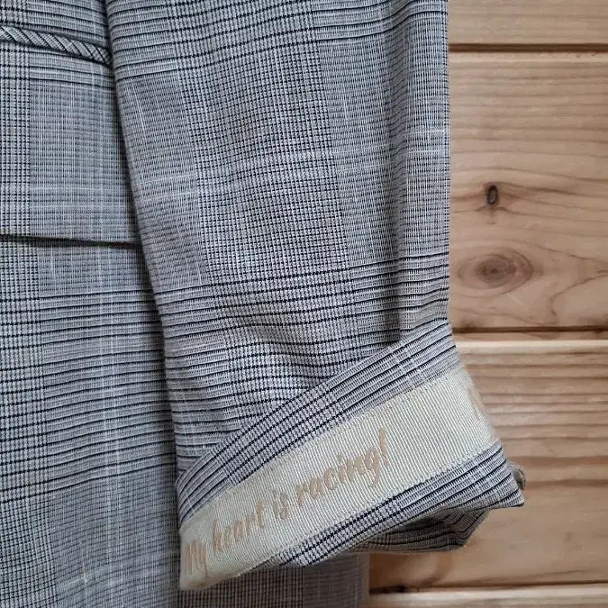 [BUNJANG] ME:SENSE Linen Check Double Jacket / ME:SENSE 린넨 체크 더블 자켓
