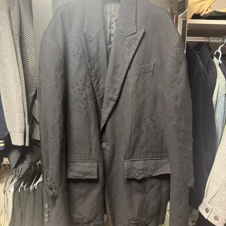 [BUNJANG] Juun.J 23FW Distressed Blazer 46 Size / 준지 23fw 디스 블레이저 46사이즈