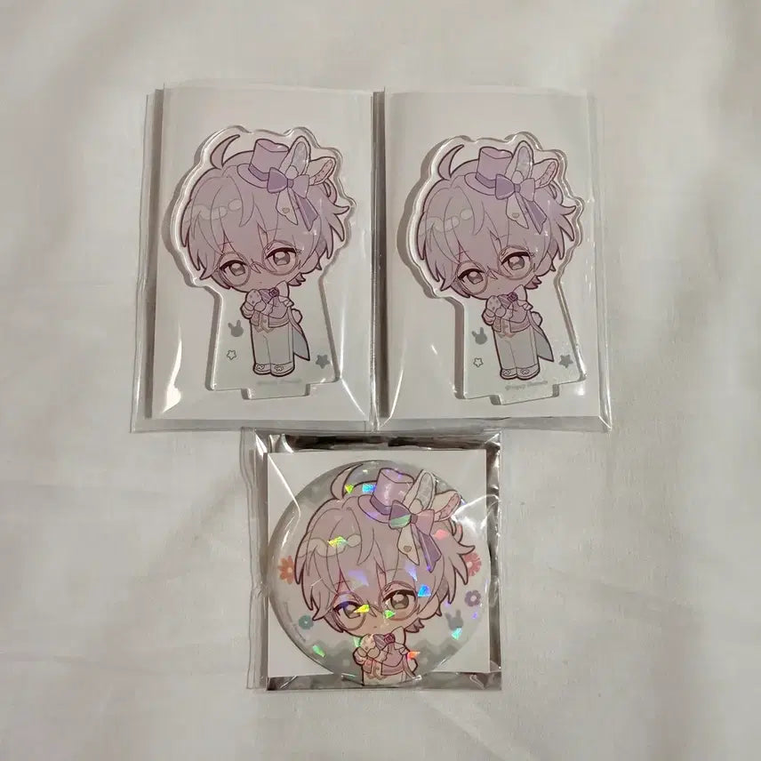 [SOLD OUT] 앙스타 애니메이트 이스터 콜라보 카페 토끼 아크릴스탠드 캔뱃지 나츠 칸나