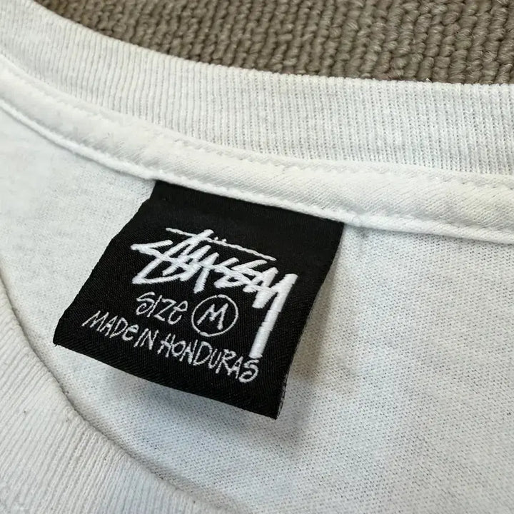 [BUNJANG] Stussy Tribe Stack T-shirt (White, M) / stussy 스투시 트라이브 스택 티셔츠 m