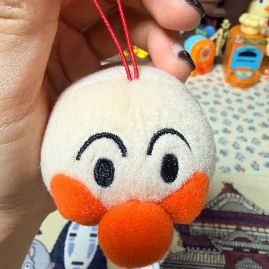 [BUNJANG] Anpanman Face Doll Keychain / 호빵맨 얼굴 인형 키링