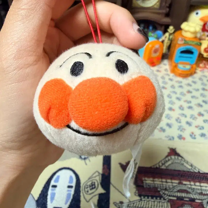 [BUNJANG] Anpanman Face Doll Keychain / 호빵맨 얼굴 인형 키링