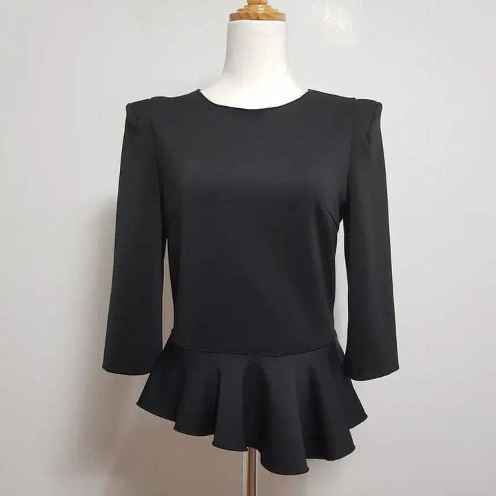 [BUNJANG] My Closet Black Unbalanced Blouse / 4851/라운드블라우스 여 free사이즈 블랙언발란스블라우스/내옷방