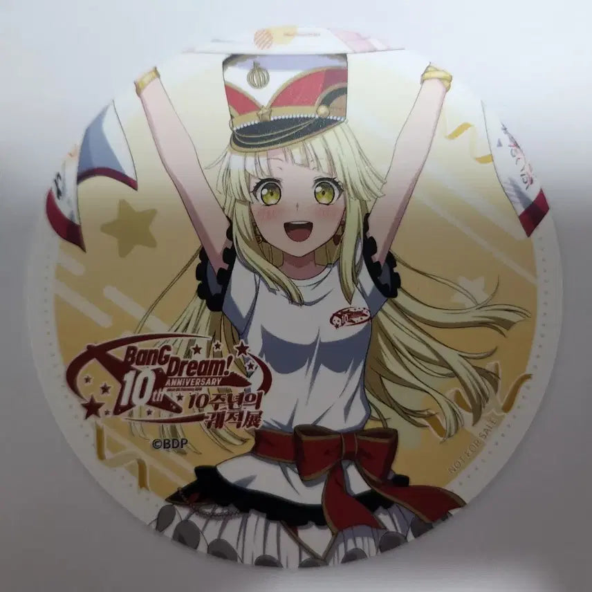 [BUNJANG] BanG Dream! Mashiro 10th Anniversary Signed Shikishi / 뱅드림! 10주년 마시로 싸인 색지 + 코스터