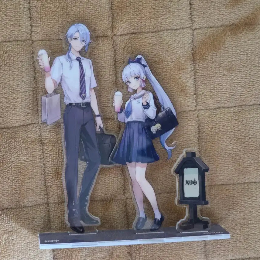 [BUNJANG] Genshin Impact Kamisato Ayato Ayaka Acrylic Stand &amp; Keychain Bundle Set / 원신 카미사토 아야토 아야카 키링, 아크릴스탠드 일괄