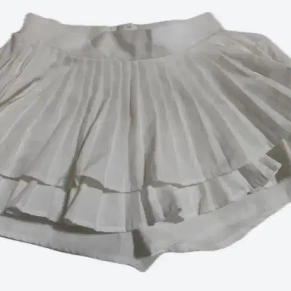 [BUNJANG] White Pleated Mini Skirt / 화이트 플리츠 미니 스커트