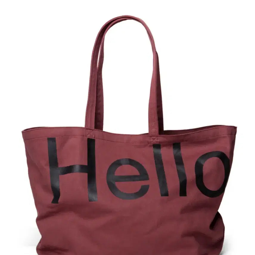 [SOLD OUT] 헬로 듀드 에코백 버건디