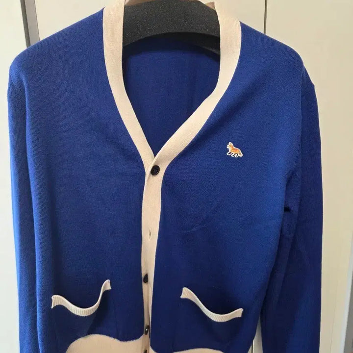 [BUNJANG] Maison Kitsune Baby Fox Patch Cardigan / 매종키츠네 남성 가디건 블루  L사이즈 BABY FOX PATCH BIC