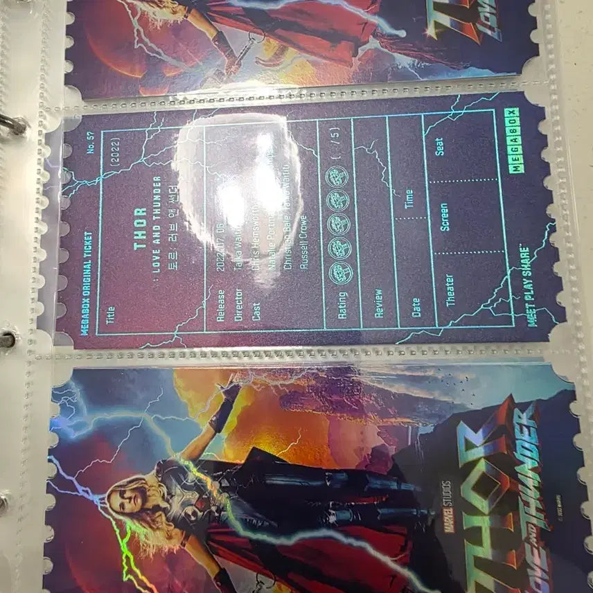 [BUNJANG] Thor: Love and Thunder Original Ticket Set / 토르 러브앤썬더 오티 메가박스 오리지널티켓 2종