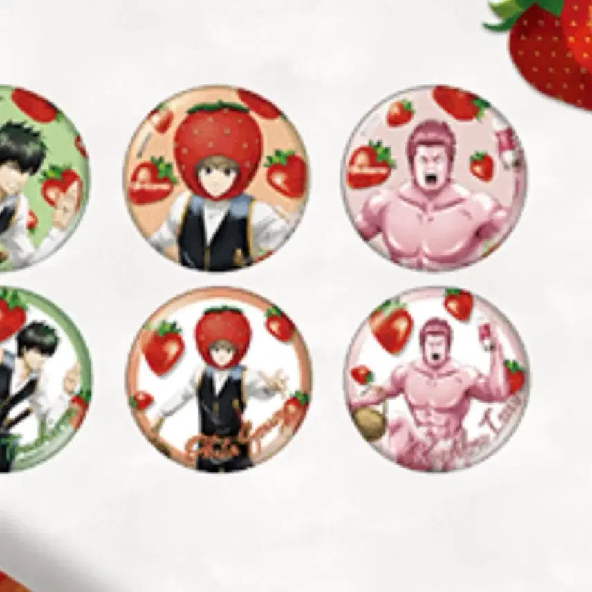 [BUNJANG] Gintama Ichiban Kuji C Prize Okita Sougo &amp; Kondo Isao Can Badge Bundle / 은혼 딸기 쿠지 C상 캔뱃지 오키타 소고 콘도 곤도 일괄