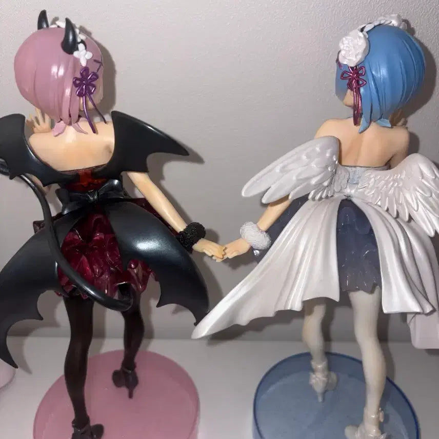 [BUNJANG] Re:Zero Rem Ram Angel Devil Figure Bundle Set / 리제로 렘 람 천사 악마 피규어 양도