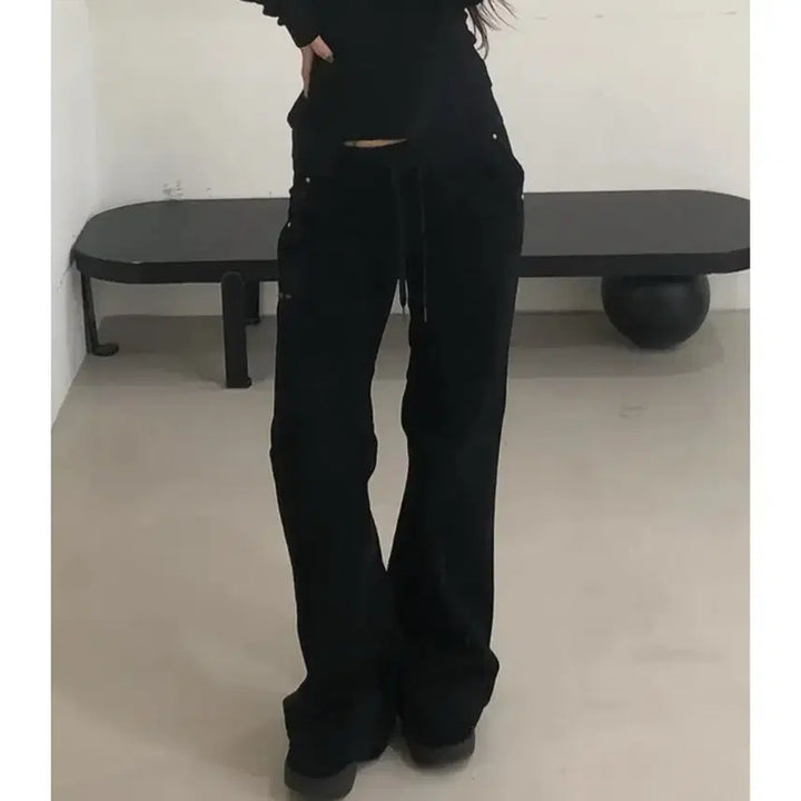 [BUNJANG] oot Banding Bootcut Pants Black M / [M] oot 밴딩 부츠컷 팬츠 블랙 이즈이즈 시로 ootj