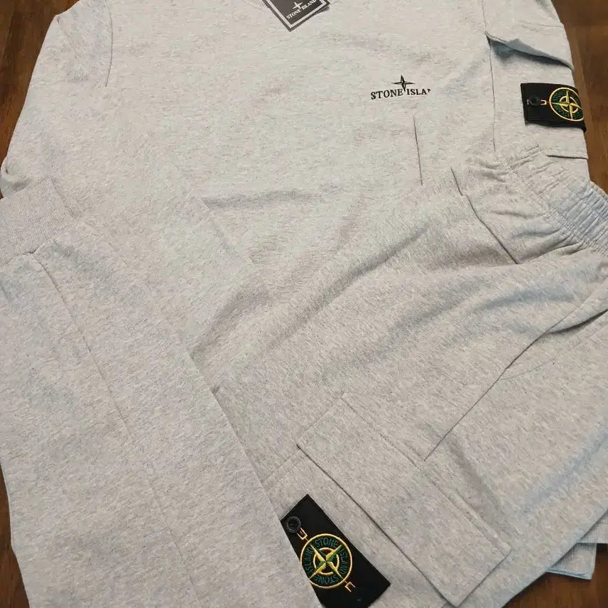 [SOLD OUT] 스톤 맨투맨 트레이닝 세트 회색 M