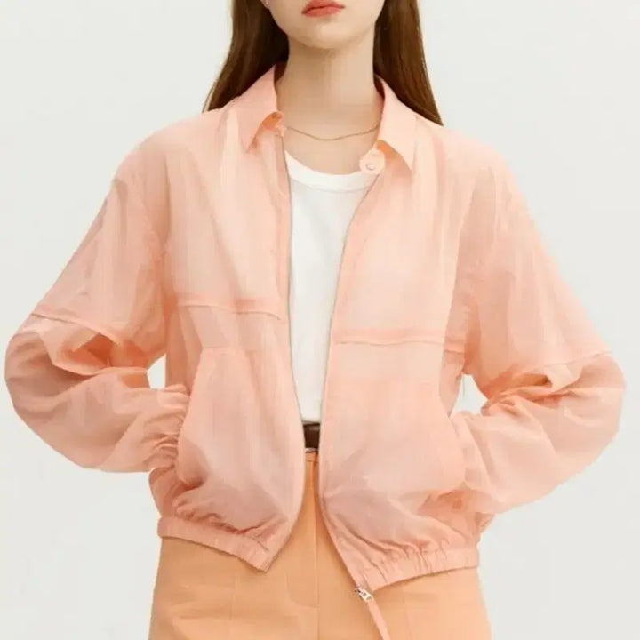 [BUNJANG] AND YOU Windbreaker Salmon Pink / 앤유 윈드브레이커 살몬핑크