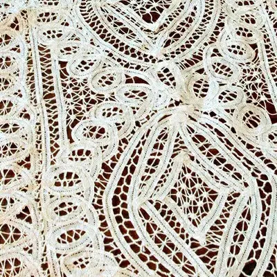 [BUNJANG] Beige Handmade Lace Runner / 베이지 핸드메이드 레이스 러너
