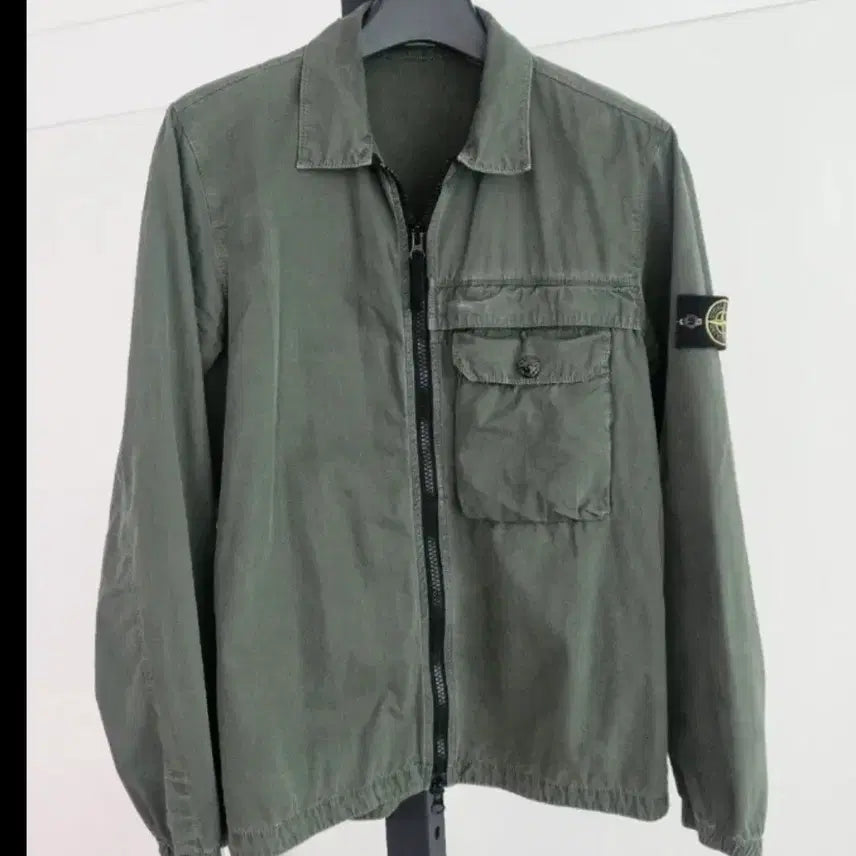 [BUNJANG] Stone Island Old Effect Khaki L Jacket / 스톤아일랜드 올드이펙트 카키 L