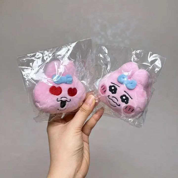 [BUNJANG] White X Ppanjju Rabbit Oppanjjuusagi Doll Keyring Bundle Set / [일괄] 화이트 X 빤쮸 토끼 오빤쮸우사기 인형 키링 새상품 세트