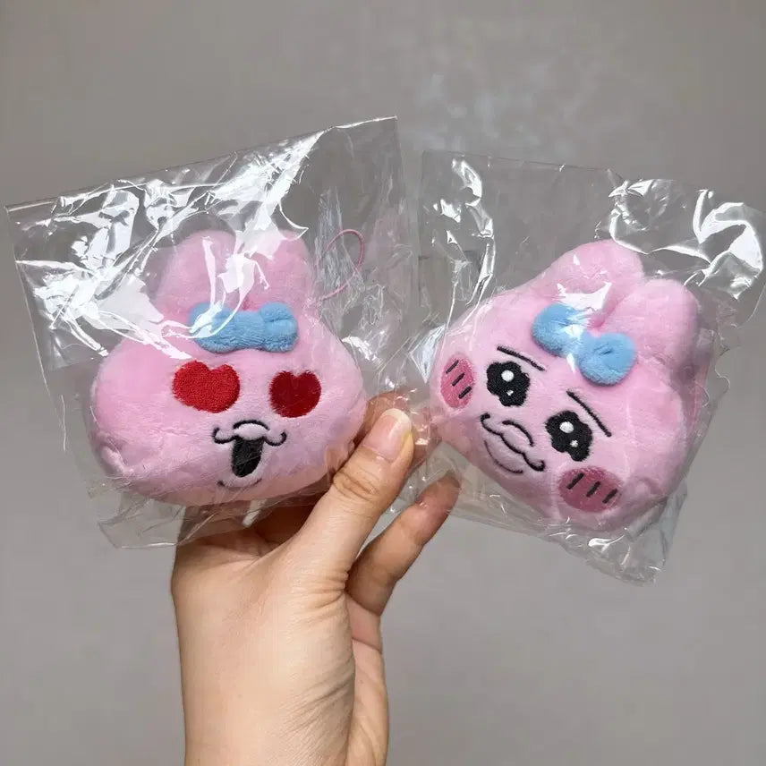 [BUNJANG] White X Ppanjju Rabbit Oppanjjuusagi Doll Keyring Bundle Set / [일괄] 화이트 X 빤쮸 토끼 오빤쮸우사기 인형 키링 새상품 세트