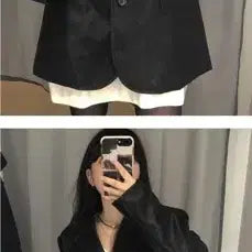 [BUNJANG] Any One More Mine Leather Blazer Jacket / 애니원모어 마인 레더 블레이저 자켓
