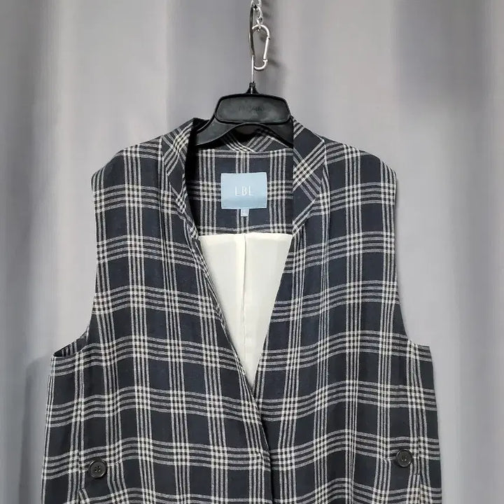 [BUNJANG] LBL 100% Linen Vest / LBL 체크 린넨100 조끼