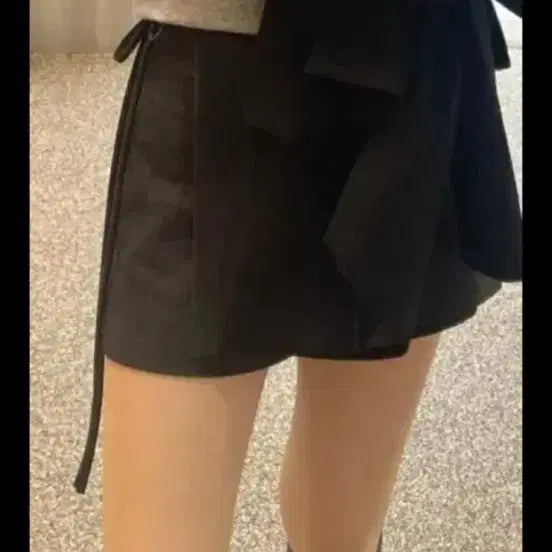 [BUNJANG] Le Plain Kiko Wrap Skirt Pants Charcoal M / 르플레인 키코 랩스커트바지 랩팬츠 M