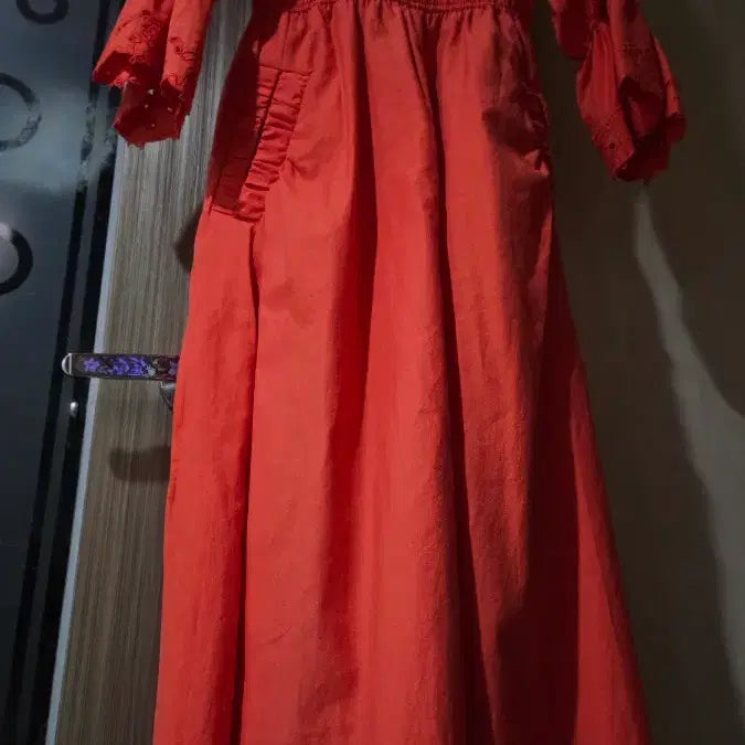 [BUNJANG] TIME Red Long Dress / TIME 타임 레드 원피스