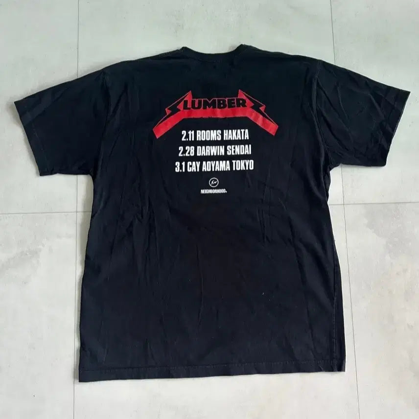 [SOLD OUT] 네이버후드 x 프라그먼트 SLUMBER 반팔티(XL)