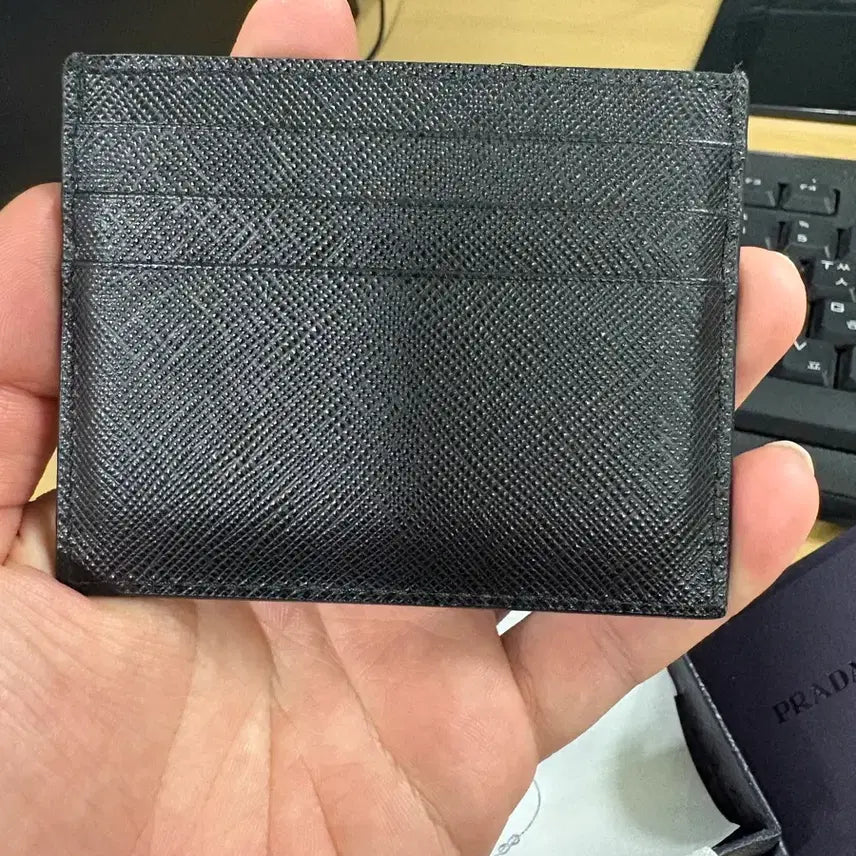 [BUNJANG] Prada Saffiano Card Holder Black / 프라다 사피아노 카드지갑 블랙