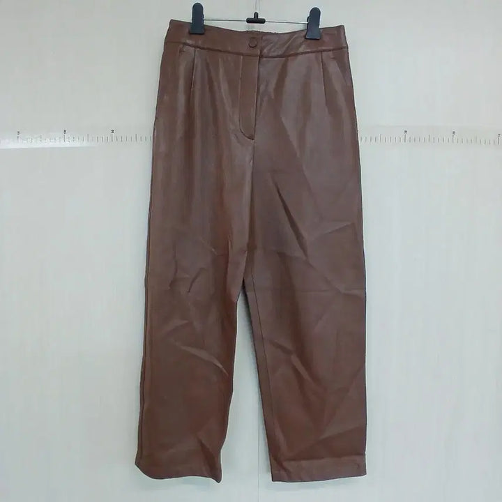 [BUNJANG] Derek Lam Brown Leather Wide Pants / DEREK LAM브라운 레더 와이드 팬츠